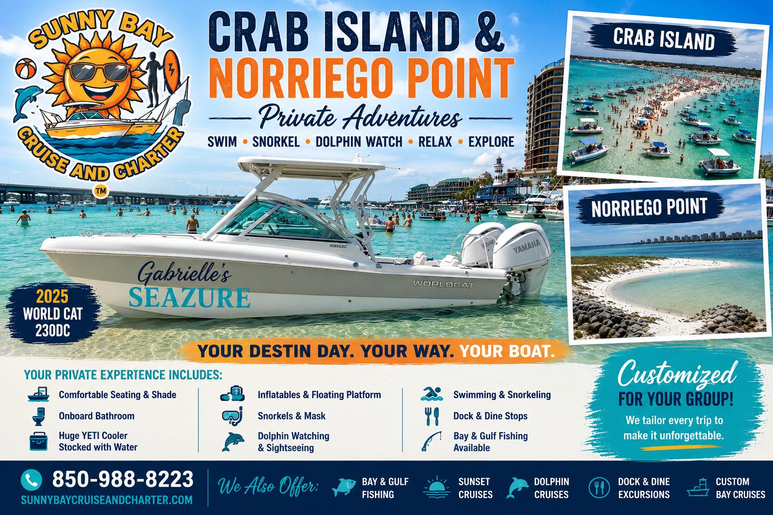 Crab Island & Norriego Point private adventures